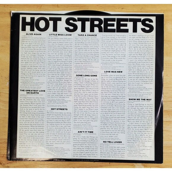 Lot of 2 Chicago Records Vinyl LPs Chicago 16 and Hot Streets - Picture 10 of 12